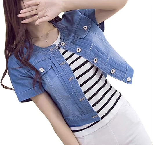 Denim Button Down Top