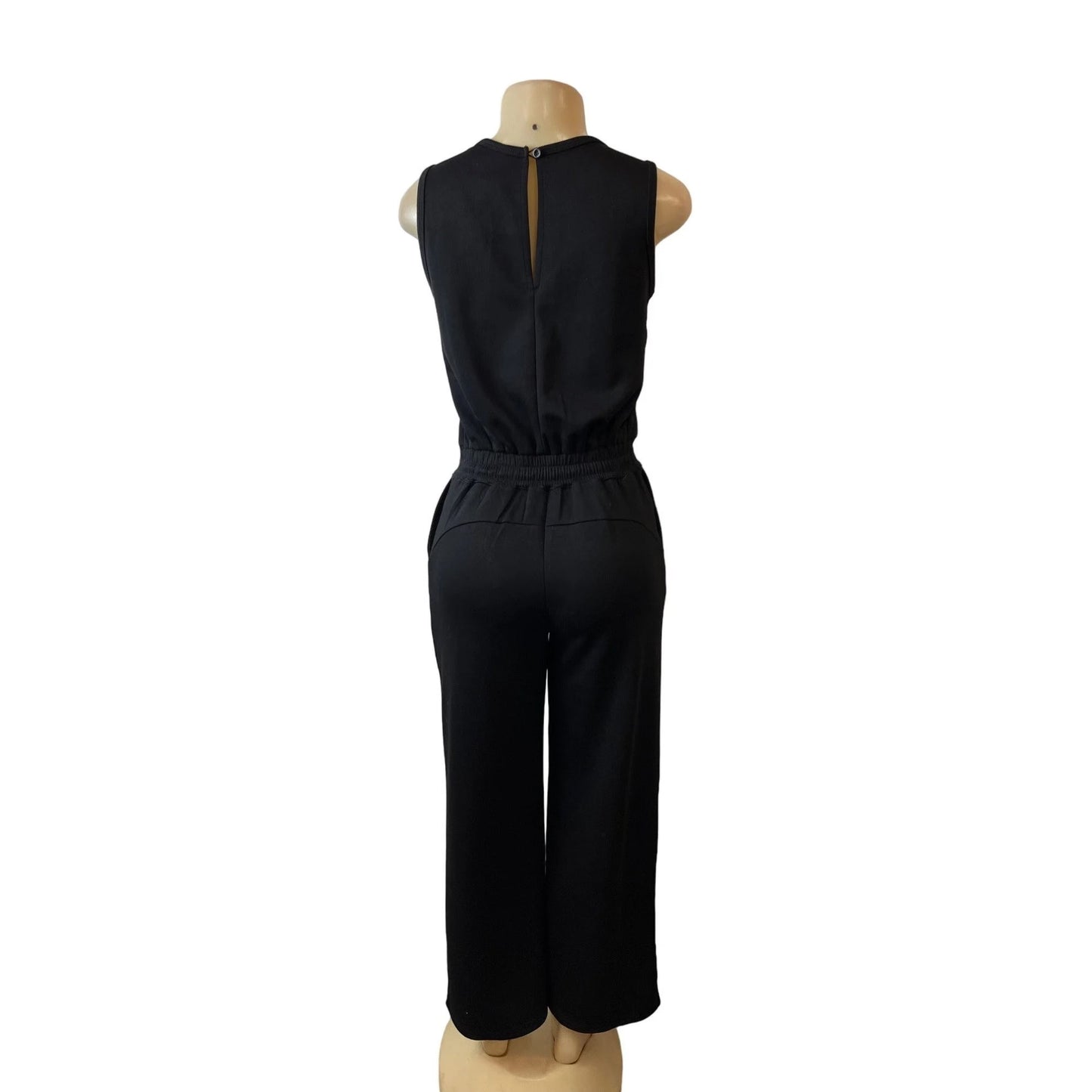 Casual Jumpsuit Wide Leg Belted Waist and Pockets