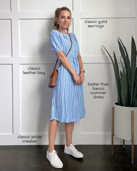 Women’s Midi Button Down Shirt Drawstring Waist Dress