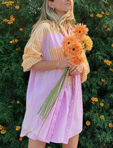Women’s Casual 2 Piece Tracksuit Pink Orange