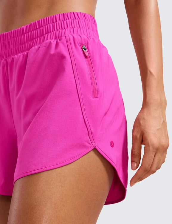 Women’s High Waisted Sports Shorts Pink