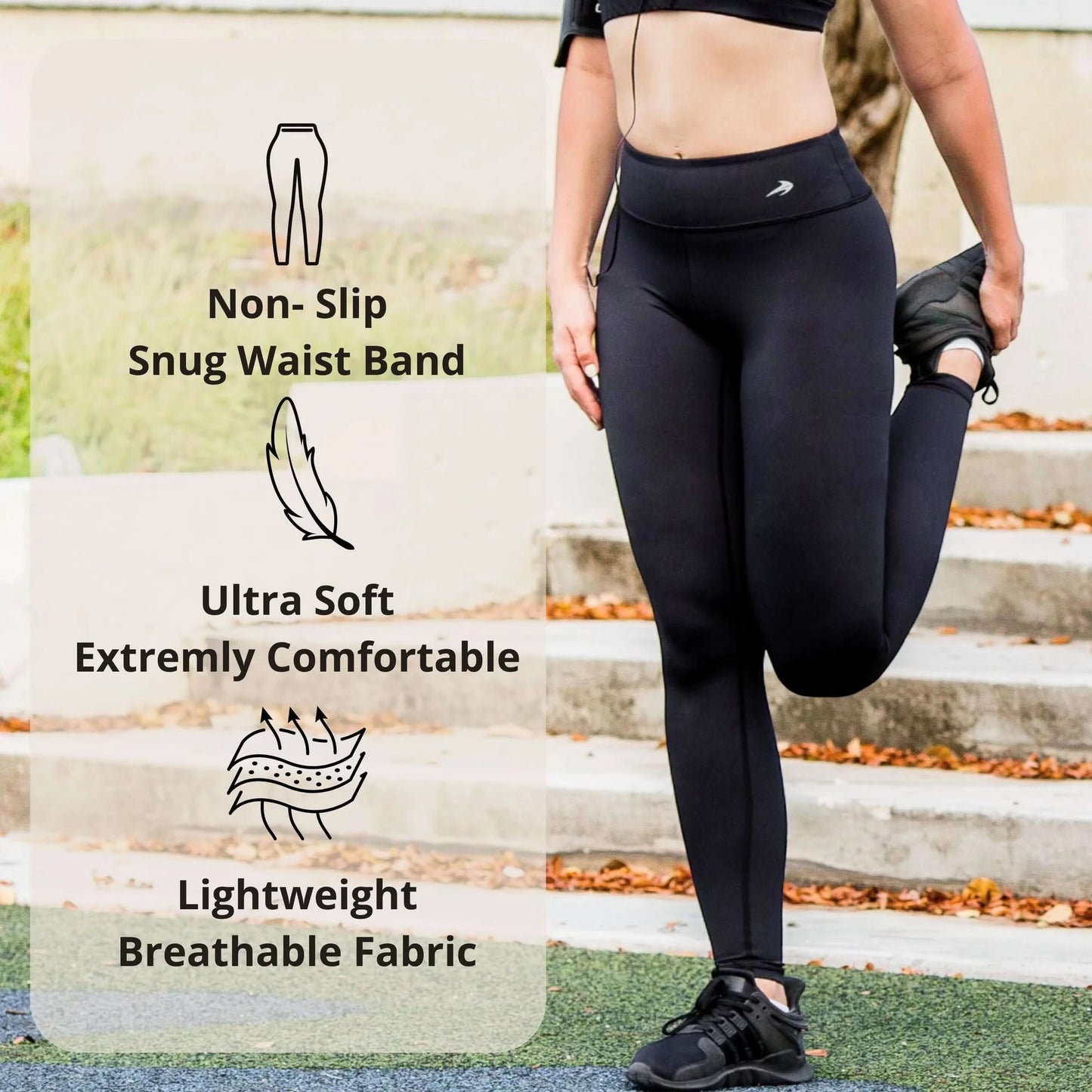 Women’s Compression High Waisted Leggings Black