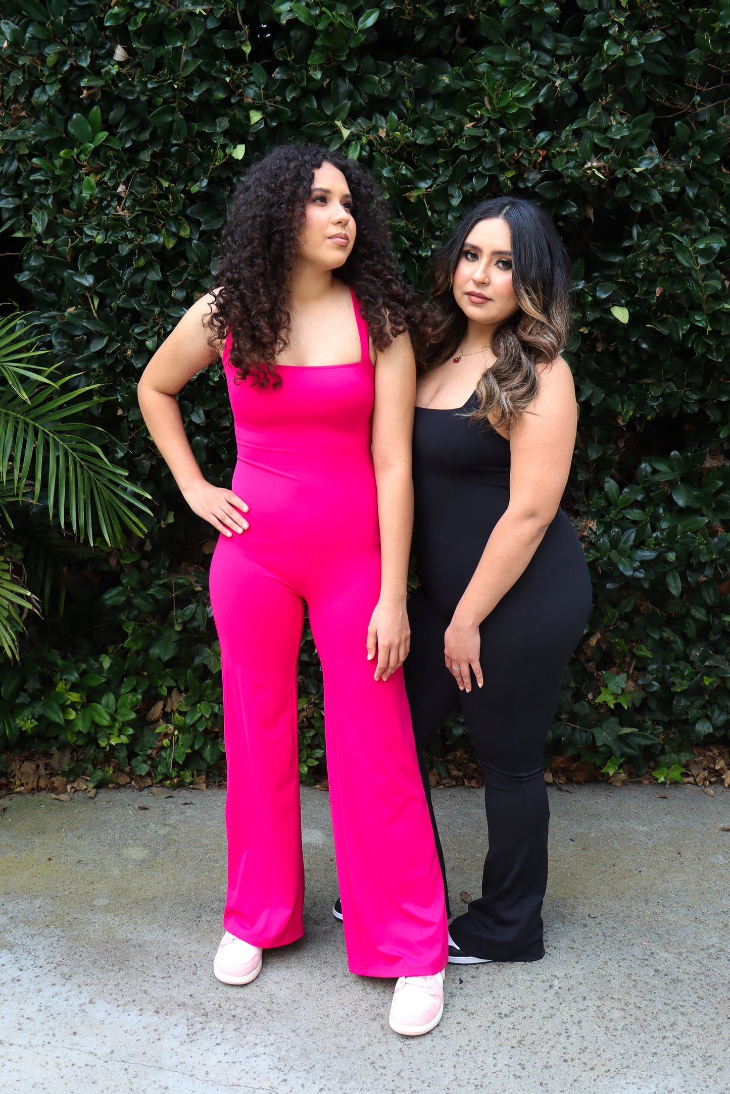 Women's One Piece Flare Jumpsuit Square Neck Bodycon